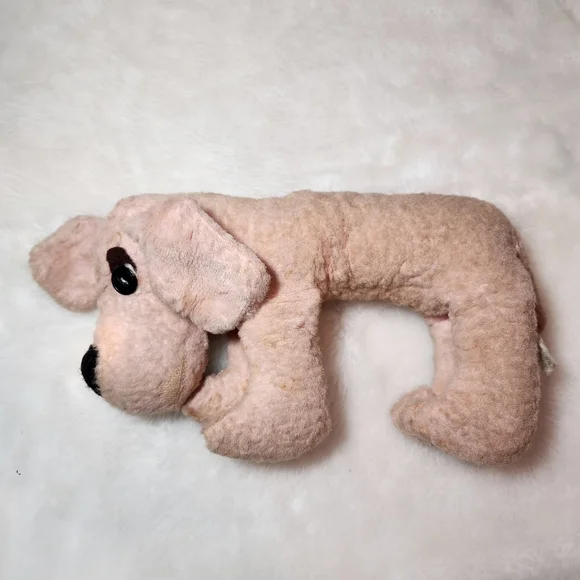 Vintage 1950s Rare Pink Bantam MORGAN 10” Stuffed Dog Plush Mohair